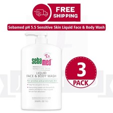 Sebamed Liquid Face  Body Wash for Sensitive Skin 100 Soap Free 3x 1 Liter 
