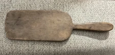 Antique Primitive 11.5" Long Wood Butter Board Handle Cooking Tool