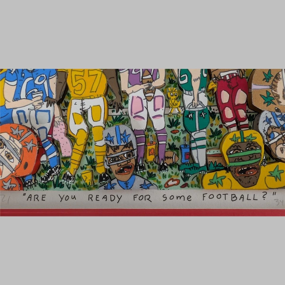 James Rizzi Are you ready for some Football 3D Rarität handsigniert - Bild 4 von 4