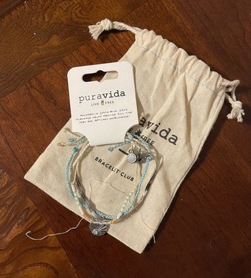 Pura Vida Key West Pack April 2021 Monthly Bracelet Club Set Plus Canvas Bag