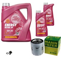 Mann Inspektionspaket 7L Mannol Energy Ultra JP 5W-20 FüR Dodge Avenger