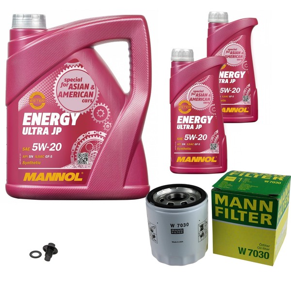 Mann Inspektionspaket 7L Mannol Energy Ultra JP 5W-20 FüR Dodge Avenger-image