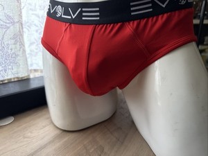 Evolve Men's Micro Sport Medium Fiery Red/Progressing Stripe-alloy/Varsity Navy