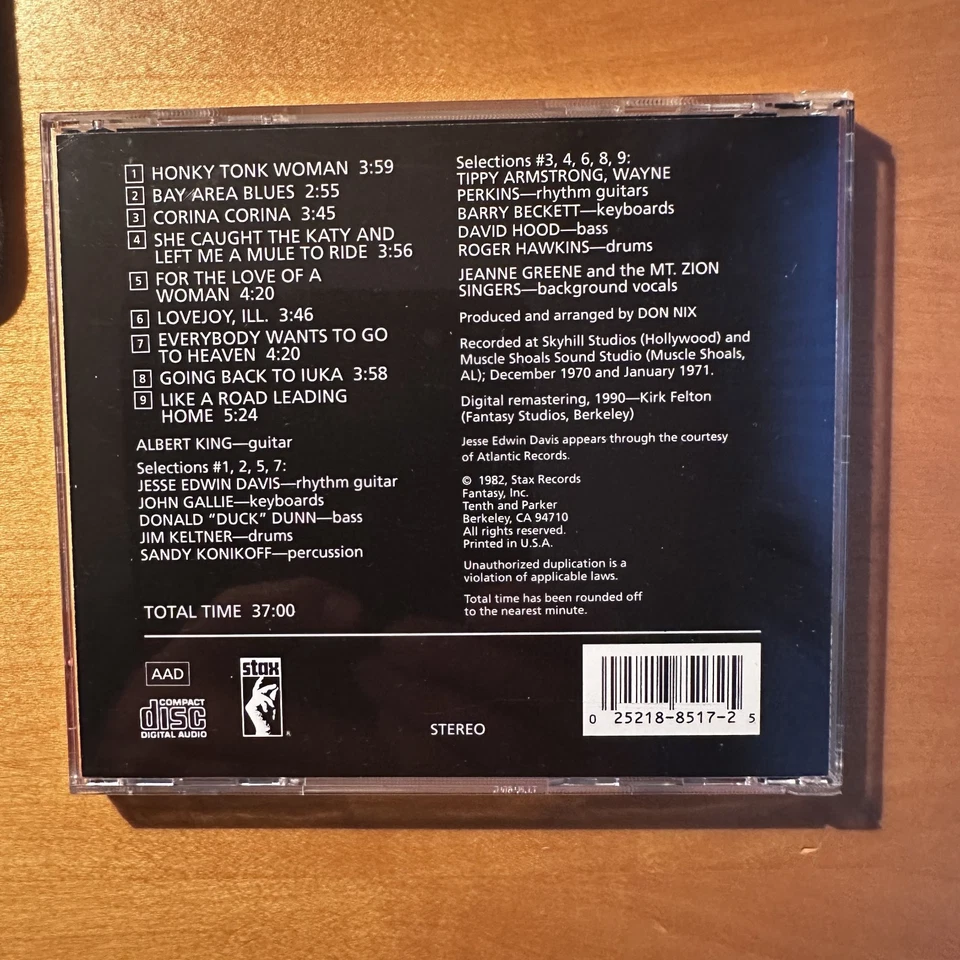 ALBERT KING : Lovejoy - RE CD - Stax 8517 , US 1990 NM - Bild 2 von 2