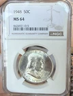 1948 Franklin Half Dollar NGC MS64