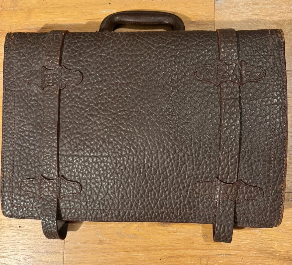 Maletín vintage Presto Lock cocodrilo en relieve con cremallera Conmar años 30 Foto 2 de 4