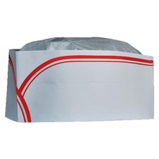 Cellucap Round RC100 Series Tissue Paper Low Profile Crown Red Stripe, 100/Case