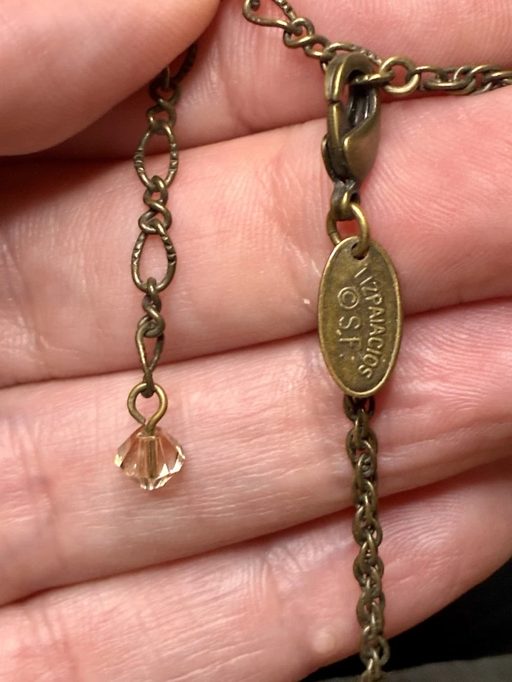 Collar Liz Palacios Colgante Cruz Grande Cristales Swarovski Esmalte Diseñador Foto 3 de 4