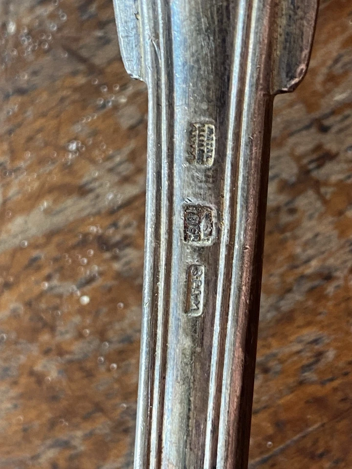 LOUCHE ANCIENNE Argentée 3 POINÇONS A Déterminer ORFEVRE 220 grs 32cm De Long - Photo 2/4