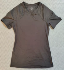 Tommie Copper Shoulder Support Shirt Short Sleeve Compression Womens Large Gray