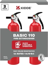 Multi Purpose Fire Extinguisher for Home, Office, Dorm, Residential, 1A10BC, 2 P