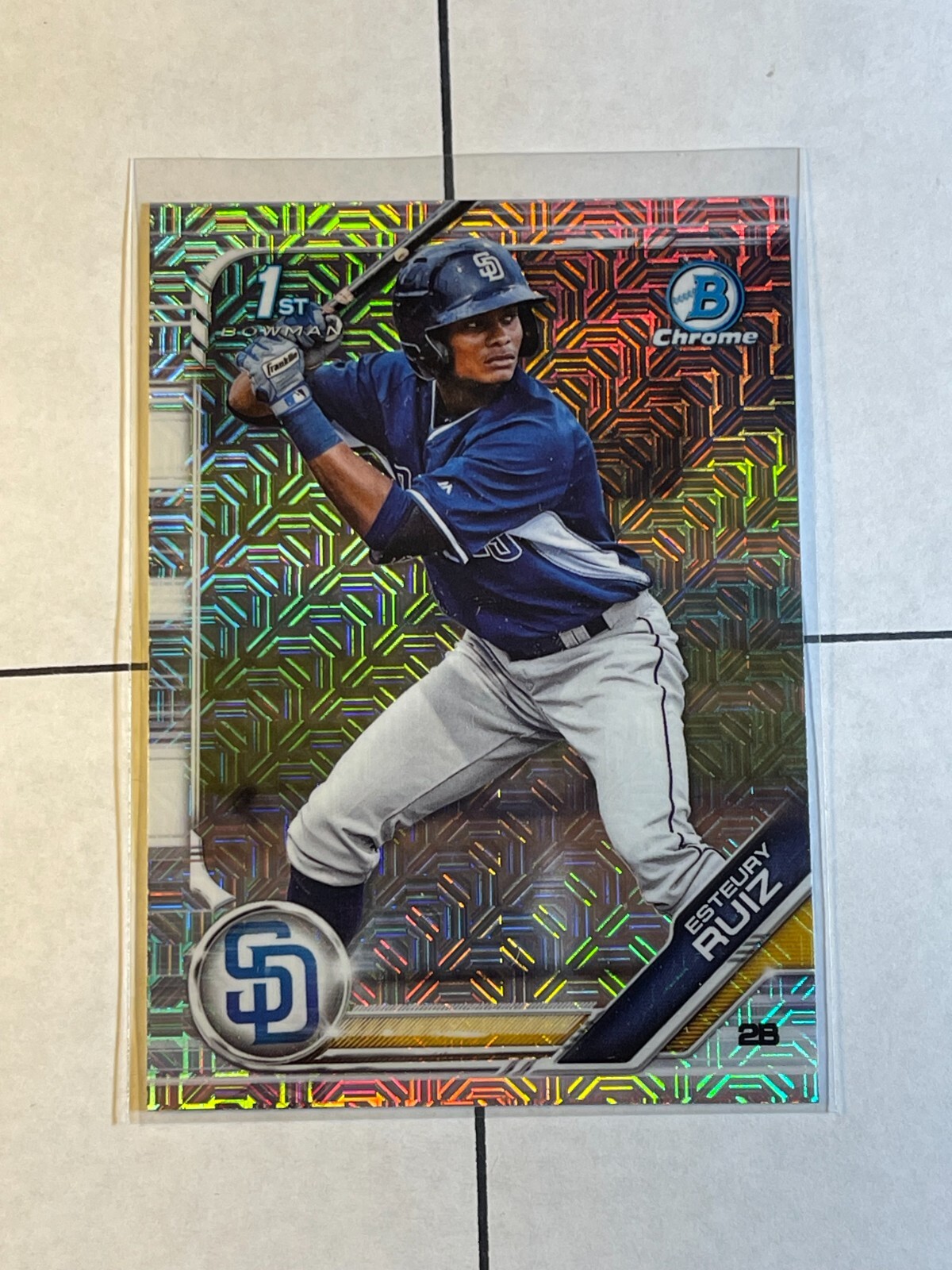 Esteury Ruiz 2019 Bowman Chrome Prospect Mega Box REFRACTOR #BCP-89 1st A's