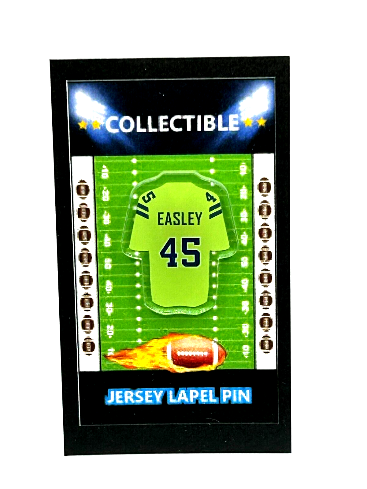 Seattle Seahawks Kenny Easley Retro Jersey Lapel Pin - Vintage Collectible with Free Shipping