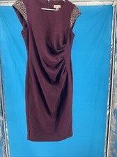 Calvin Klein‎ Side Ruched Dress Women’s 6 Sleeveless Sheath