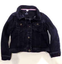 Girl's Carter's Long Sleeve Denim Blue Jean Jacket Size 5T Snap Front