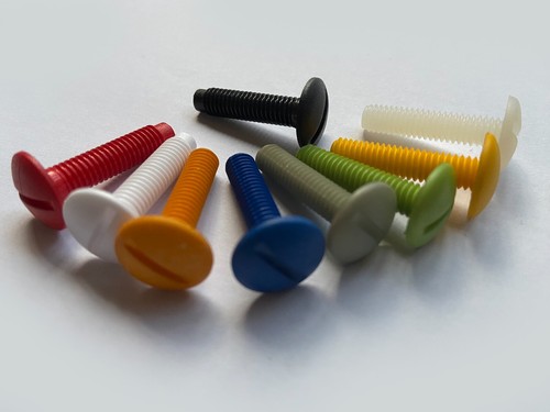 Nylon Kunststoff Schlitz Pilzkopfschrauben/-schrauben/-befestigungen Farboptionen - Bild 2 von 3