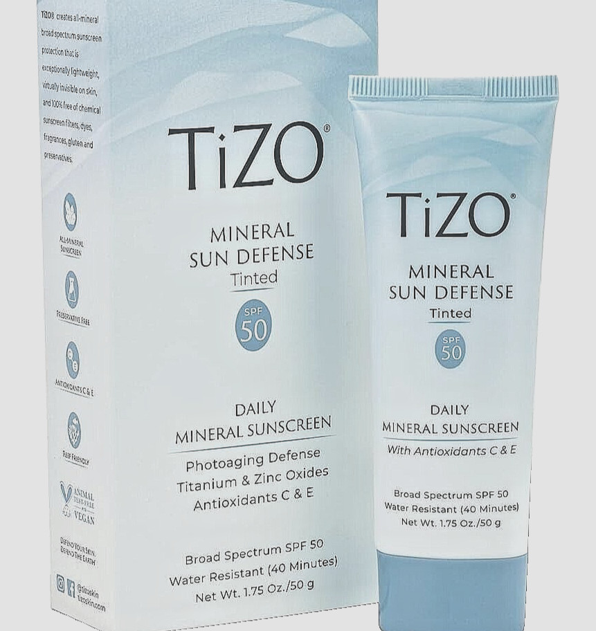 TiZO Mineral Sun Defense SPF 50  Broad Spectrum , Tinted    1.75 oz