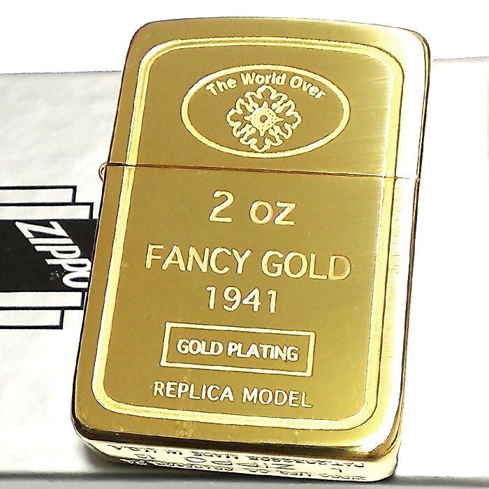 Zippo Oil Lighter 1941 Replica Ingot Gold Gold Tank Brass Zippo Oil Lighter 1941 Replica Ingot Gold Gold Tank Brass