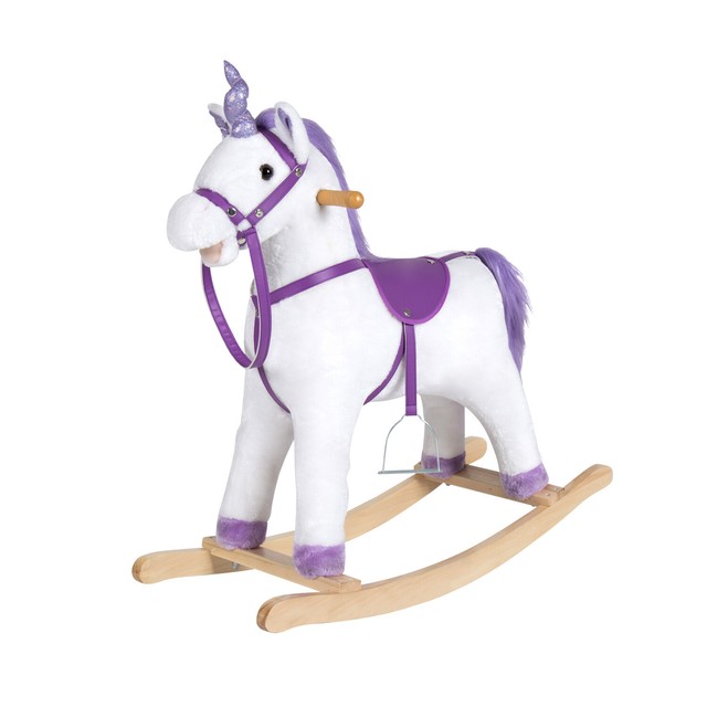 wooden rocking unicorn
