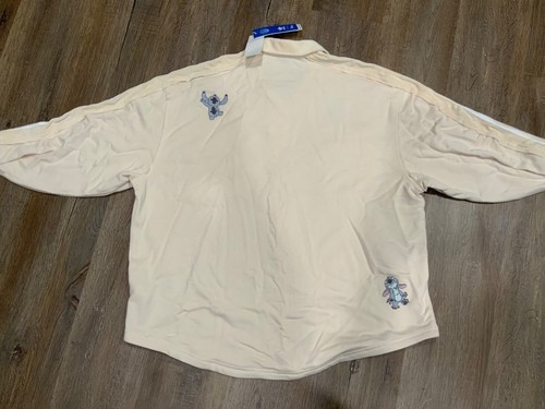 NUOVO cardigan donna Adidas Originals Disney Lilo & Stitch beige HT3945 taglia M - Foto 11 di 11