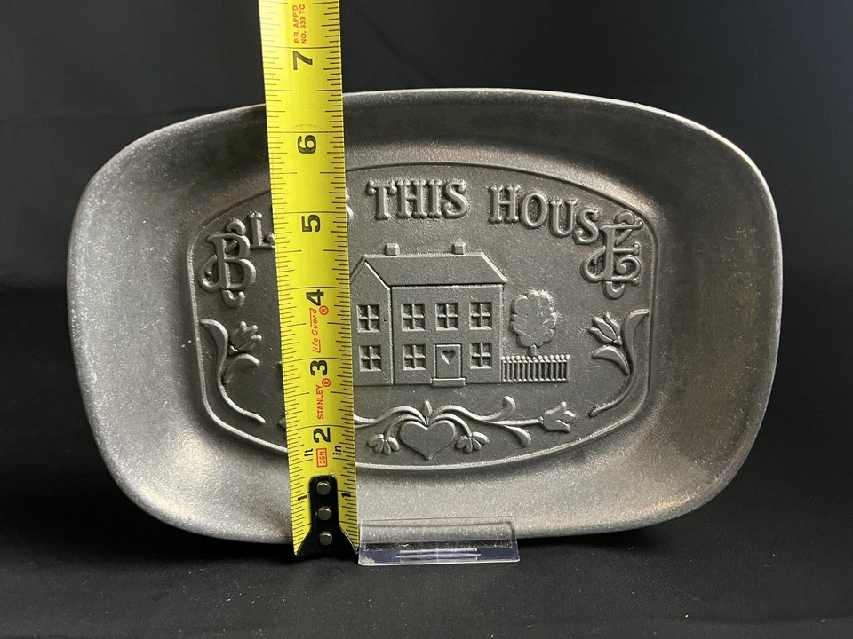 Wilton Armetale Bless This House Serving Platter Tray Dish - Image 3 of 4