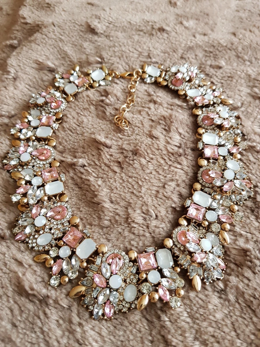 Statement rhinestone best sale necklace