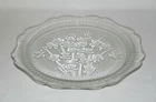 Jeannette Glass IRIS AND HERRINGBONE Crystal Dinner Plate (OLD)
