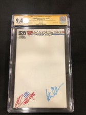 TRANSFORMERS vs GI JOE #1 IDW Cgc 9.4 SS Signed By Ray Park And Peter Cullen