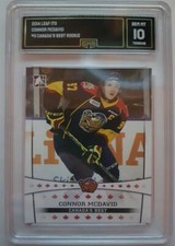 2014-15 Leaf Canada's Best Connor McDavid Rookie Never to be made again GMA 10