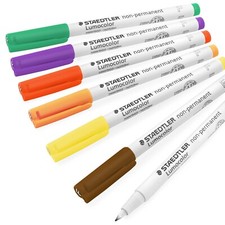 Staedtler 316 Lumocolour Non-Permanent Marker 0.6mm Fine 7 Colours Available