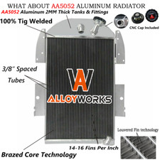 4 Row Aluminum Radiator Fits 1934 1935 Chevy 6cyl Pro 1936 Trucks Pickup
