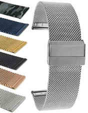22mm Metal Mesh Watch Band Milanese Strap for Tudor Style