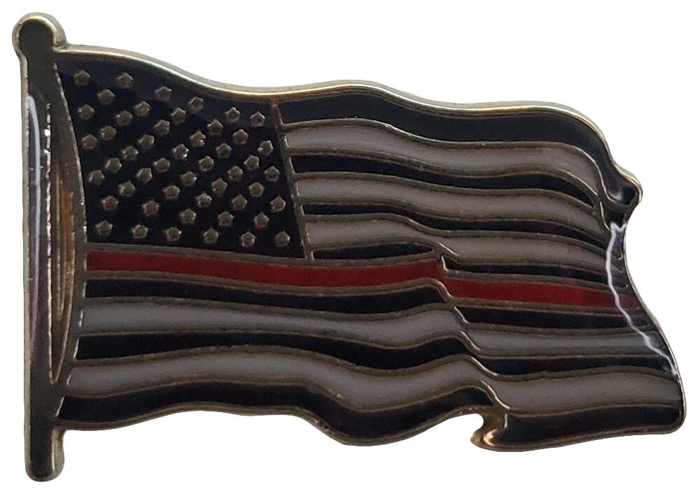 Spilla Americana Thin Red/Blue Line - Primo Soccorso - Cappello/Bici - Trade Winds