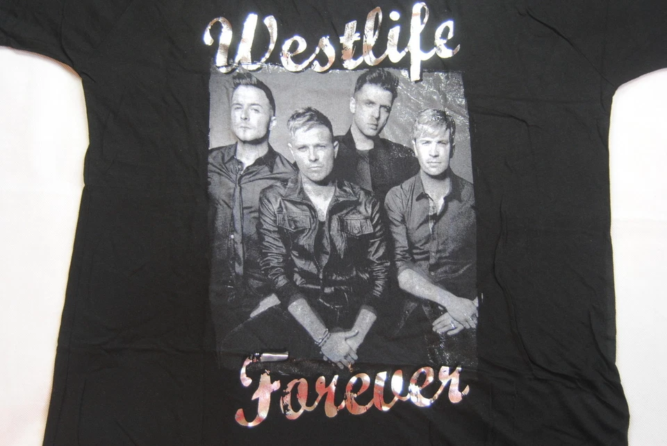 WESTLIFE FOREVER 3/4 RAGLAN LADIES SKINNY T SHIRT SMALL BNWT OFFICIAL BACK HOME - Image 2 of 2