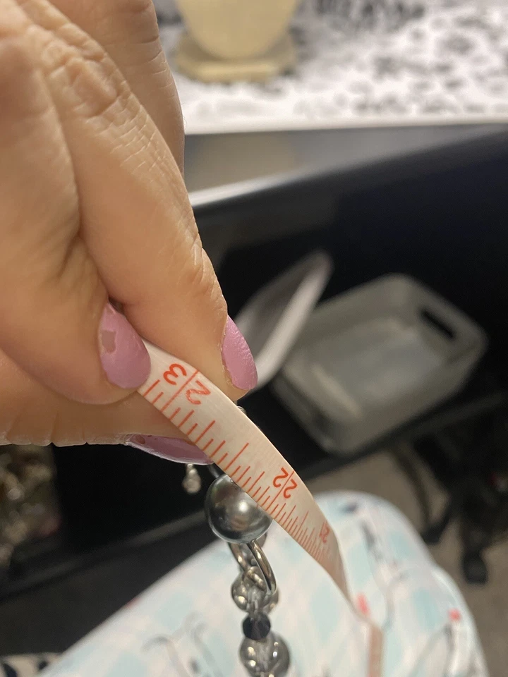 Women's Necklace Beaded Double Chain Silver Plate 23” - Image 3 of 3