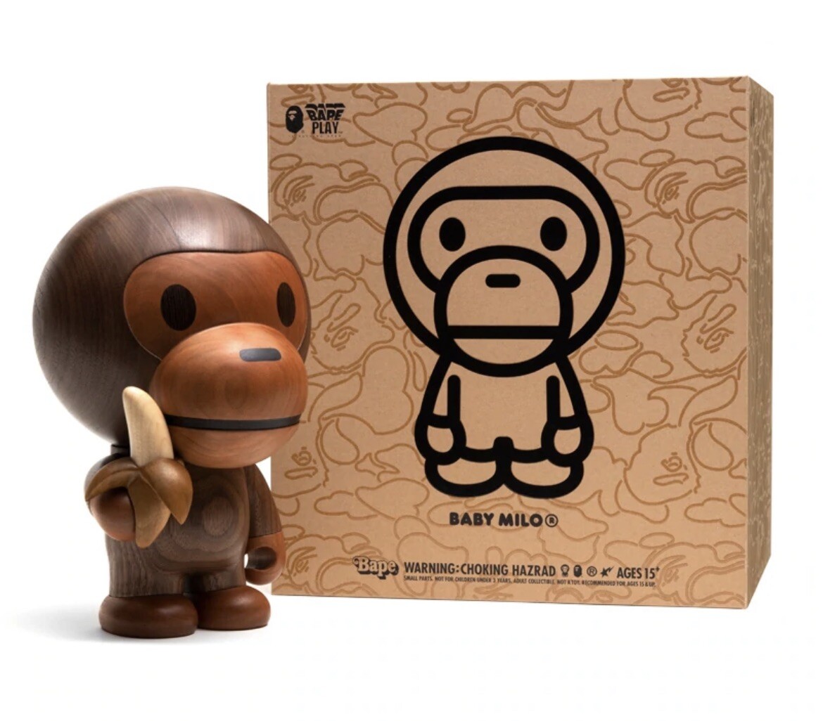 BAPE x TOYQUBE Wooden BABY MILO Limited Edition 300 A BAPE x TOYQUBE Wooden BABY MILO Limited Edition 300 A