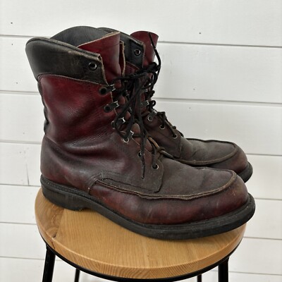 Hand Dyed Brick Red Chippewa Logger Boots Chippewa Men main image 4