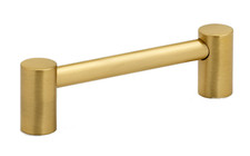 Alno A715-4-SB Contemporary Round Cabinet Pull Handle In Satin Brass, New 