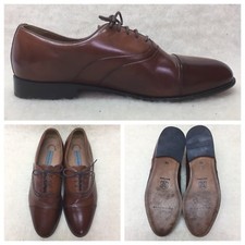 Stacy Adams Comfort Shoes Flex Men's US Size 12 M Brown Leather Cap Toe Oxford