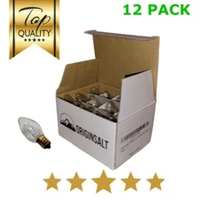 Deal! 12 Pack Candelabra 15W E12 Salt Lamp Oil Heat Scent Night Light Bulb
