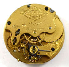 Vintage Waltham Seaside 1s 9J Hunting Pocket Watch Movement lot.qk