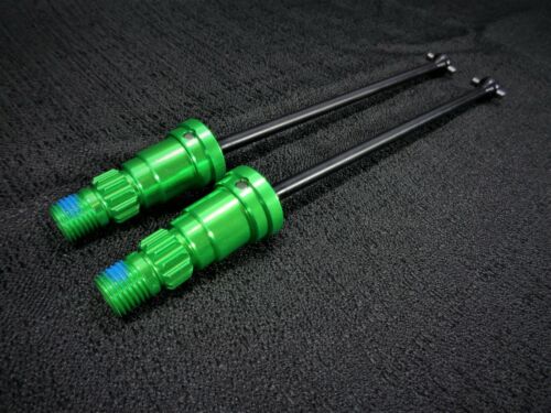 Traxxas X-Maxx 8s Steel Front or Rear Heavy Duty Driveshafts CVD Stub Axle Green - Picture 2 of 3