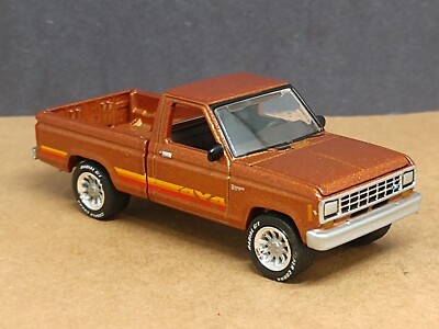 1985 85 FORD RANGER XL PICKUP TRUCK RARE 1:64 SCALE DIORAMA DIECAST MODEL COPPER