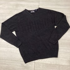 Woods  Gray V-Neck Pullover Sweater Men  s Small