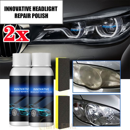 2x Car Headlights Polish Repair Fluid Liquid Scratch Lamp Renovation