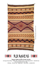 1993 AMERICAN INDIAN NAVAJO SERAPE PRINT AD, TEXTILES,  R.B. RAVENS PRINT AD