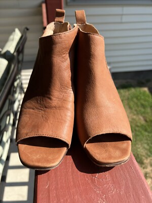 Corso Como Gamie Open Toe Ankle Booties in Saddle Brown - Size 6.5