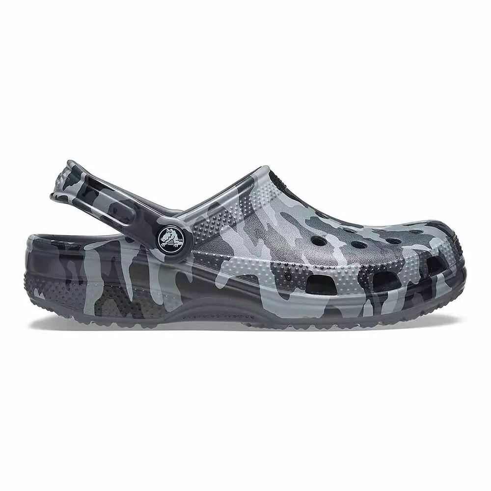 Crocs Classic Printed Camo Clogs Slate Grey Multi Unisex New