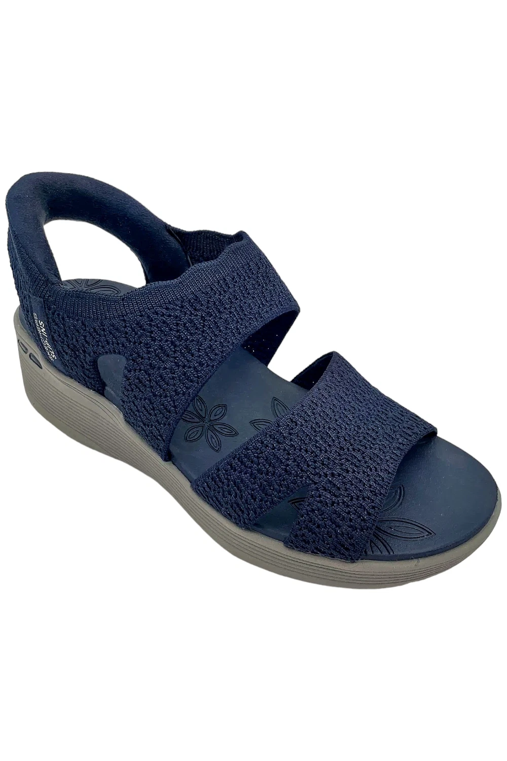 Skechers Women's Slip ins Pier Lite Knit Wedges Adoration Navy