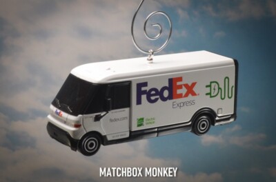 GM Brightdrop ZEVO 600 Electric FedEx Christmas Ornament Delivery